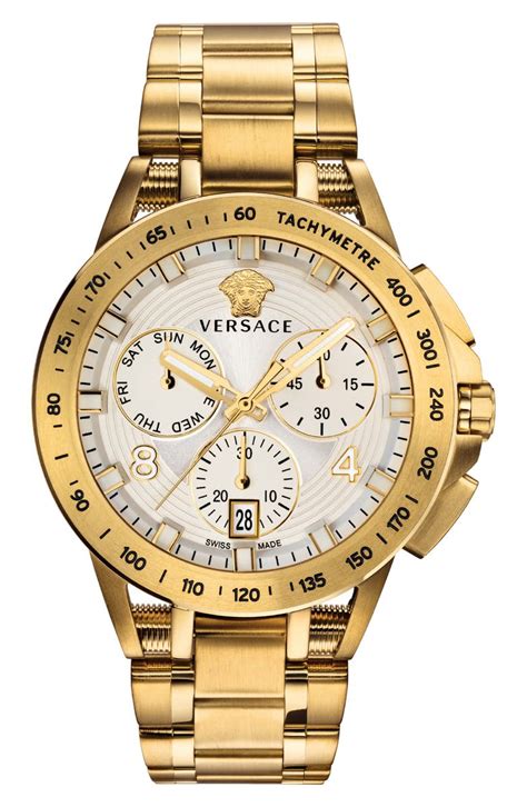 versace chronograph gold|versace watch price.